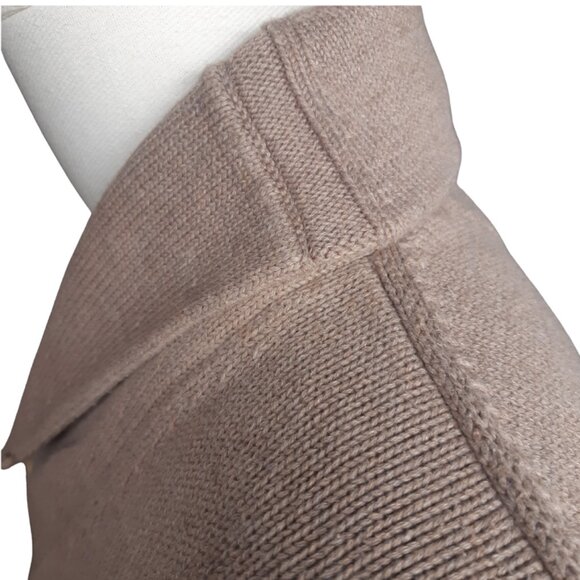 Calvin Klein Jeans SZ M 100% Cotton Tan Knit 2 Button Shawl Collar Men's Sweater - Picture 7 of 16